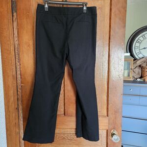 Loft Size 10  Marisa Black Dress Pants Boot Cut Slacks Clasp Short Zipper